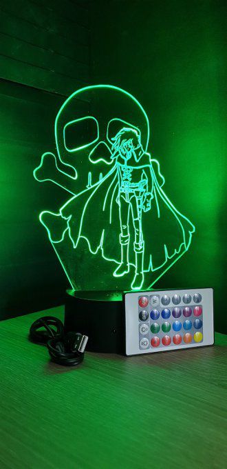 Lampe led 3D Albator, dessin animé, club Dorothée ,veilleuse, chevet