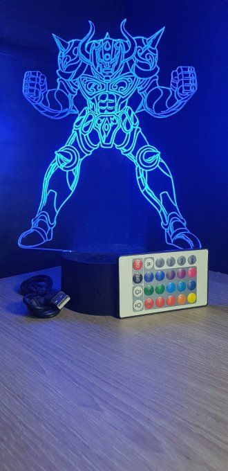 Lampe led 3D Aldébaran, Chevaliers du Zodiaque, veilleuse, éclairage