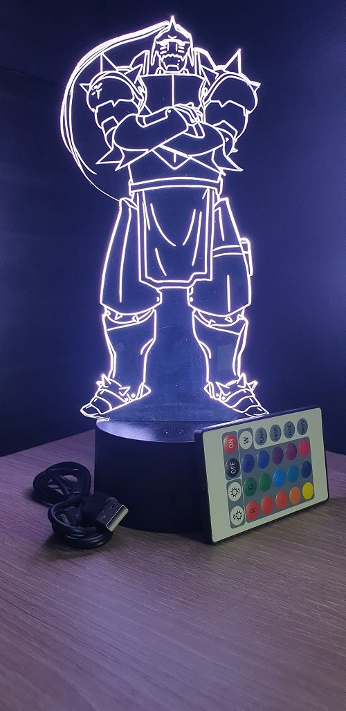 Lampe led 3D Alphonse, dessin animé, veilleuse, cadeau original, personnalisable, chevet, bureau