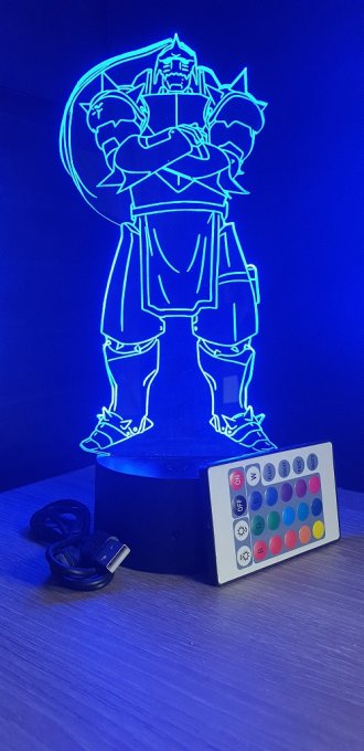 Lampe led 3D Alphonse, dessin animé, veilleuse, cadeau original, personnalisable, chevet, bureau