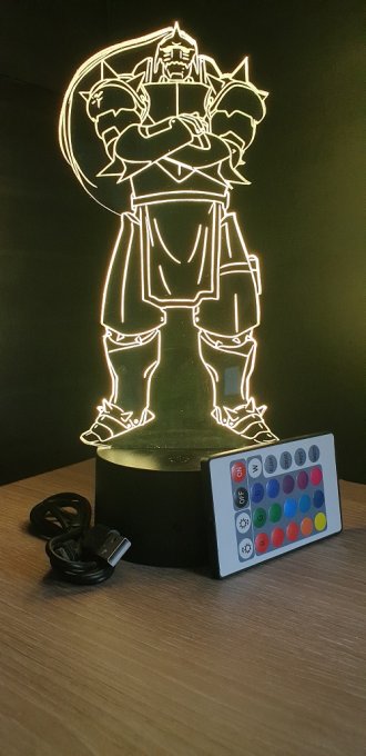 Lampe led 3D Alphonse, dessin animé, veilleuse, cadeau original, personnalisable, chevet, bureau
