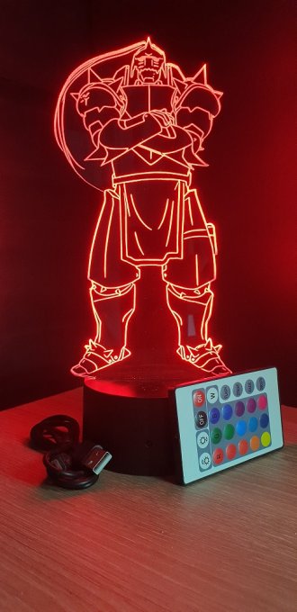 Lampe led 3D Alphonse, dessin animé, veilleuse, cadeau original, personnalisable, chevet, bureau