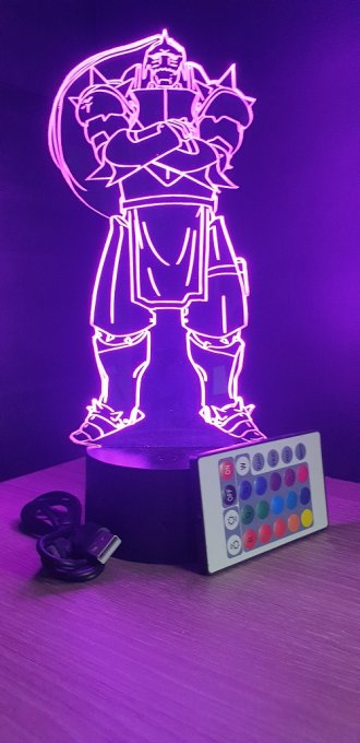 Lampe led 3D Alphonse, dessin animé, veilleuse, cadeau original, personnalisable, chevet, bureau