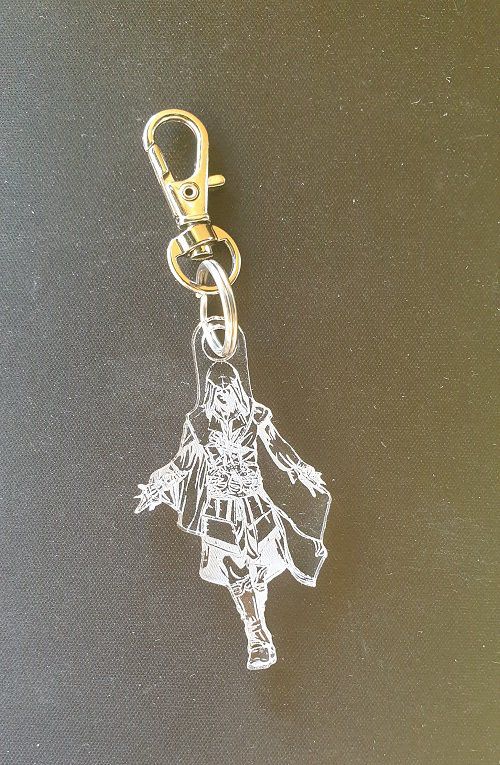 Porte-clés Perso Assassin's Creed bras écarté, attache, faire part, cadeau, accroche, médaillon