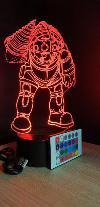 Lampe led 3D Bioshock, console, jeux vidéo, veilleuse, cadeau original