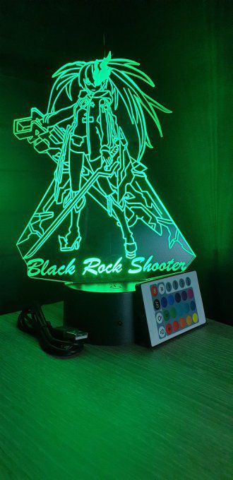 Lampe led 3D Black rock shooter, veilleuse, manga, animés, illusion