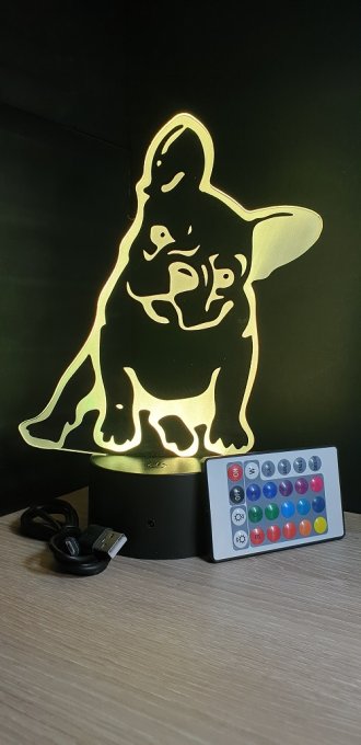 lampe-led-3d-bouledogue-français