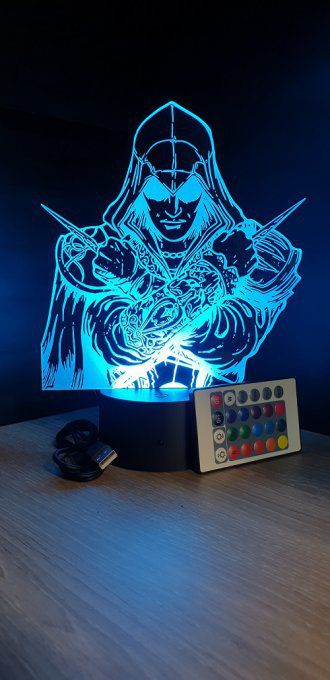 lampe-led-3d-buste-assassin's-creed