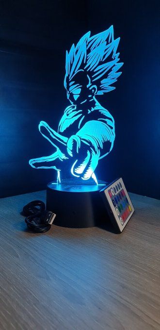 lampe-led-3d-buste-vegeta-ssjblue