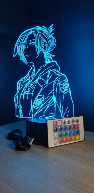 Lampe led 3D Annie, Attaque des Titans, manga, veilleuse, animé, SNK