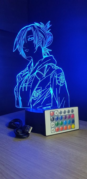 Lampe led 3D Annie, Attaque des Titans, manga, veilleuse, animé, SNK