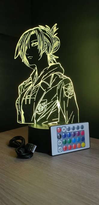 Lampe led 3D Annie, Attaque des Titans, manga, veilleuse, animé, SNK