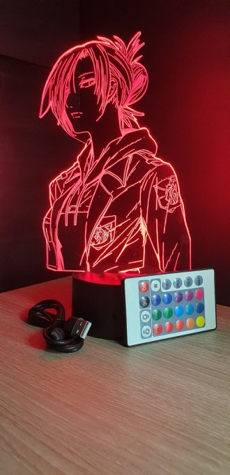 Lampe led 3D Annie, Attaque des Titans, manga, veilleuse, animé, SNK