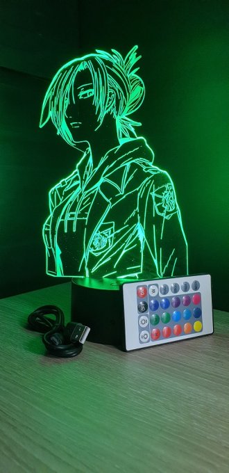 Lampe led 3D Annie, Attaque des Titans, manga, veilleuse, animé, SNK