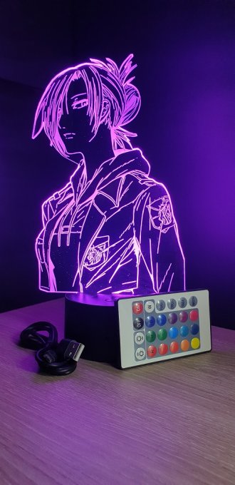 Lampe led 3D Annie, Attaque des Titans, manga, veilleuse, animé, SNK