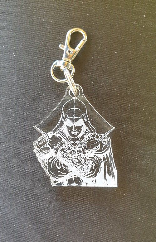 Porte-clés Buste perso Assassin's Creed, attache, faire part, cadeau, accroche, médaillon