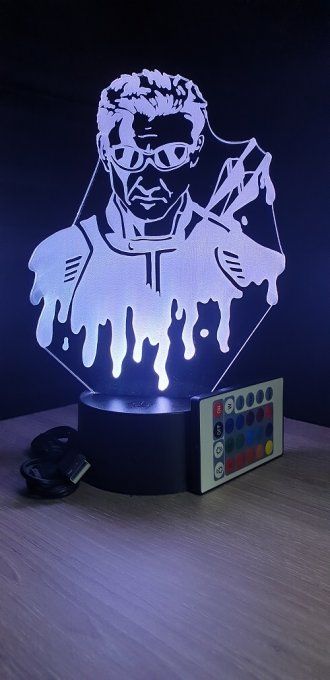 Lampe led 3D Buste Hawkeye, Marvel, veilleuse, cadeau, néon, luminaire