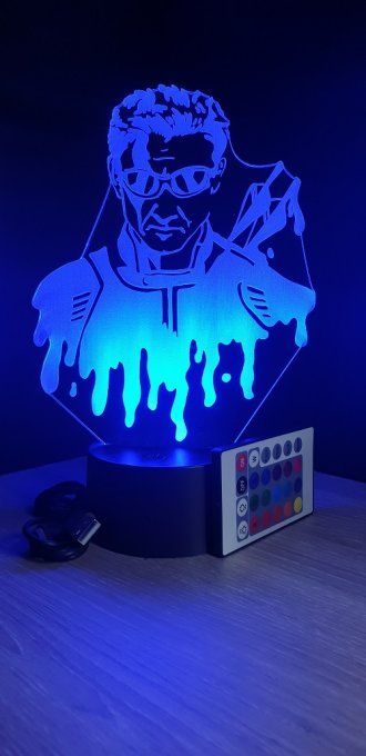 Lampe led 3D Buste Hawkeye, Marvel, veilleuse, cadeau, néon, luminaire