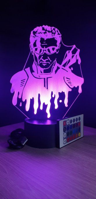 Lampe led 3D Buste Hawkeye, Marvel, veilleuse, cadeau, néon, luminaire