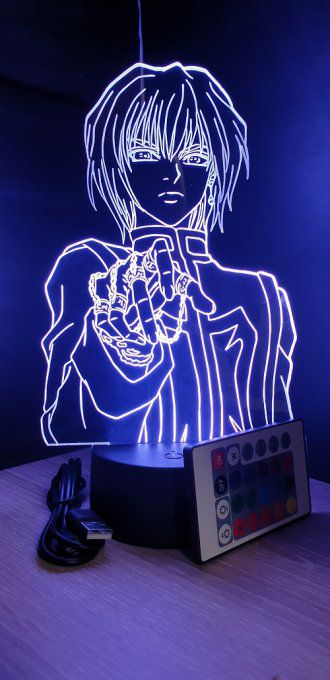 Lampe led 3D Kurapika, Hunter X Hunter, manga ,veilleuse, chevet, déco