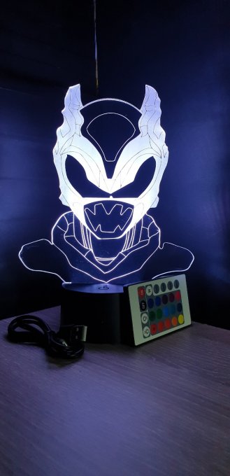 Lampe led 3D Buste Psycho Red, série, héros, veilleuse, déco, chambre, illusion, éclairage, chevet