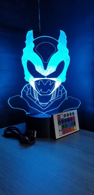 Lampe led 3D Buste Psycho Red, série, héros, veilleuse, déco, chambre, illusion, éclairage, chevet