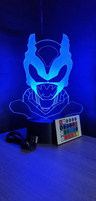 Lampe led 3D Buste Psycho Red, série, héros, veilleuse, déco, chambre, illusion, éclairage, chevet