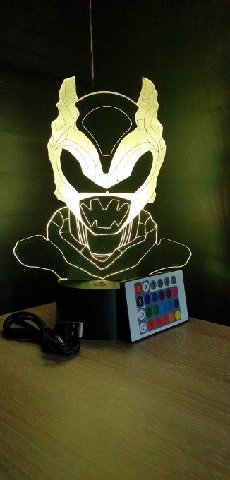 Lampe led 3D Buste Psycho Red, série, héros, veilleuse, déco, chambre, illusion, éclairage, chevet