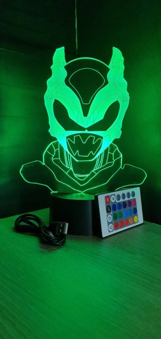 Lampe led 3D Buste Psycho Red, série, héros, veilleuse, déco, chambre, illusion, éclairage, chevet