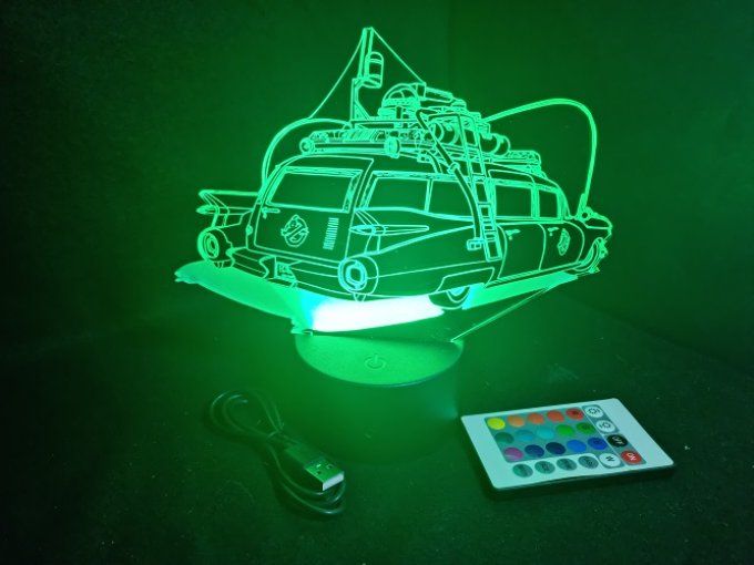 lampe-led-3d-cadillac-miller-ghostbuster