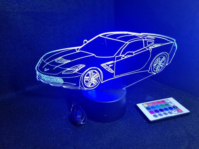 lampe-led-3d-chevrolet-corvette