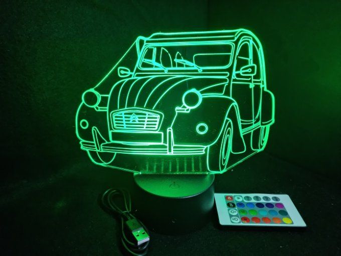 lampe-led-3d-citroen-2cv