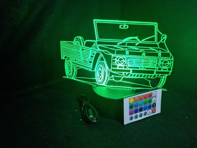 lampe-led-3d-citroen-mehari