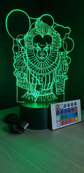 lampe-led-3d-clown-ça