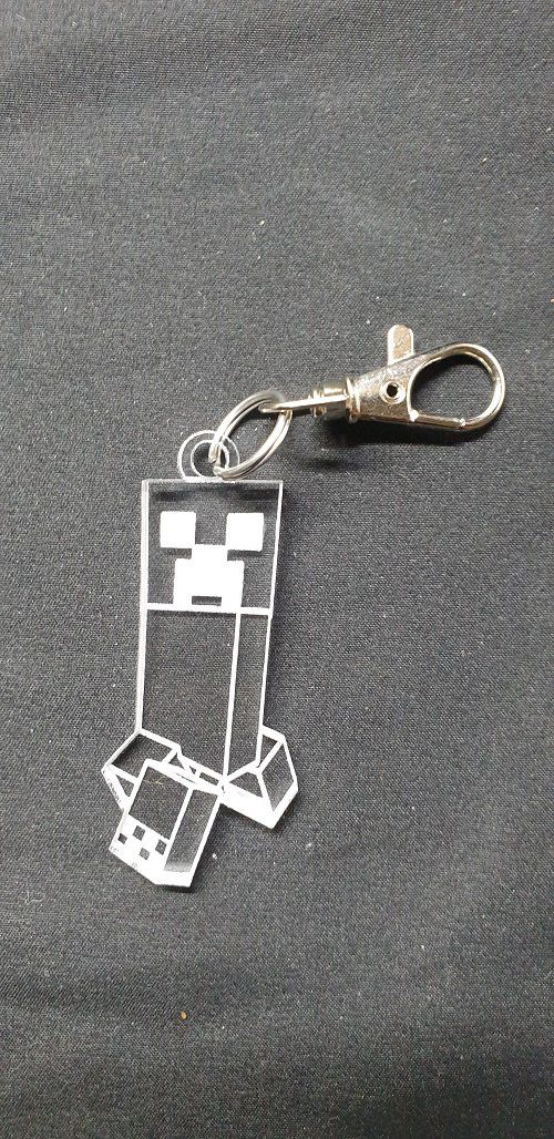 Porte-clés Creeper, Minecraft, attache, faire part, cadeau, accroche, médaillon