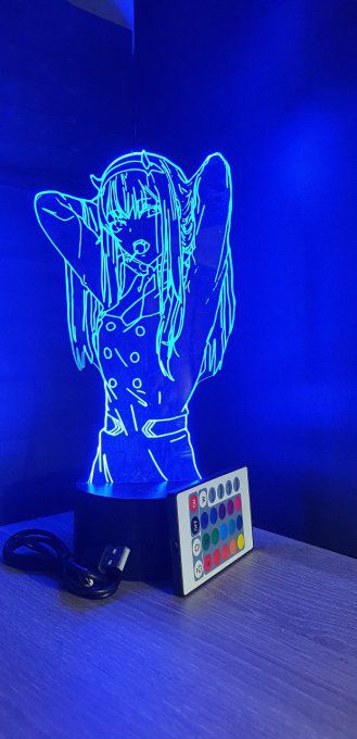 Lampe led 3D Darlifra, veilleuse, idée cadeau, manga, animés, scan, déco, illusion, chevet, lumière