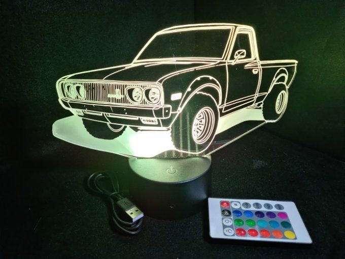 Lampe led 3D Datsun 620, retro, voiture, veilleuse, chevet, cadeau, déco, illusion