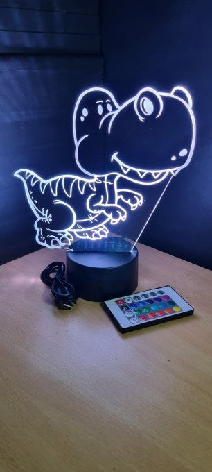 Lampe led 3D Dinosaure enfant, veilleuse, éclairage, illusion, déco