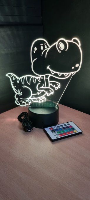 Lampe led 3D Dinosaure enfant, veilleuse, éclairage, illusion, déco