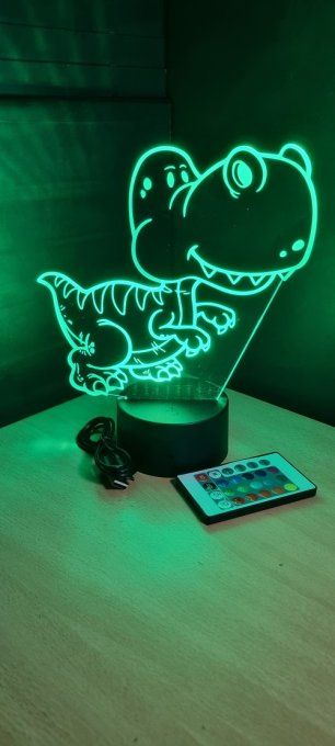 Lampe led 3D Dinosaure enfant, veilleuse, éclairage, illusion, déco