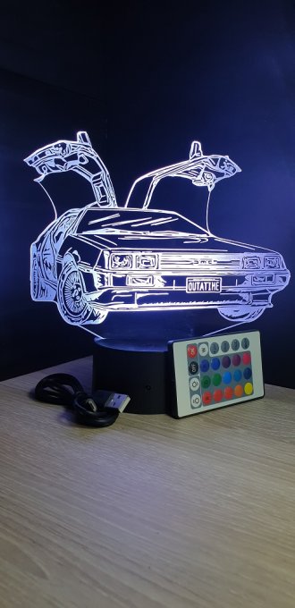 lampe-led-3d-dolorean