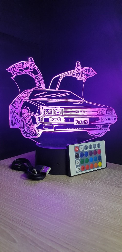 Retour vers le Futur Back To The Future Lampe 3D Lampe Console de