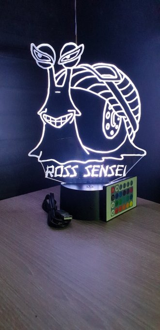 Lampe led 3D Escargophone, One Piece, manga ,veilleuse, idée cadeau, dessin animé , déco, illusion