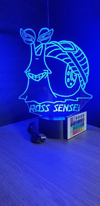 Lampe led 3D Escargophone, One Piece, manga ,veilleuse, idée cadeau, dessin animé , déco, illusion