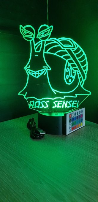 Lampe led 3D Escargophone, One Piece, manga ,veilleuse, idée cadeau, dessin animé , déco, illusion