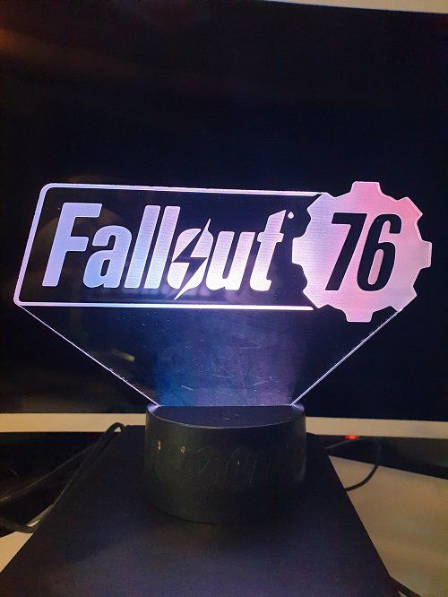Lampe led 3D Fallout 76, console, jeux vidéo, veilleuse, gaming, geek