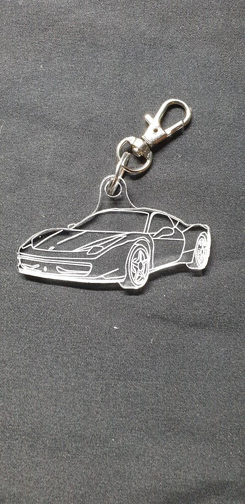 Porte-clés Ferrari, voiture, attache, faire part, cadeau, accroche, médaillon