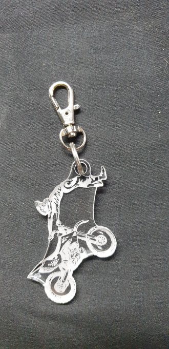 porte-cles-figure moto-cross