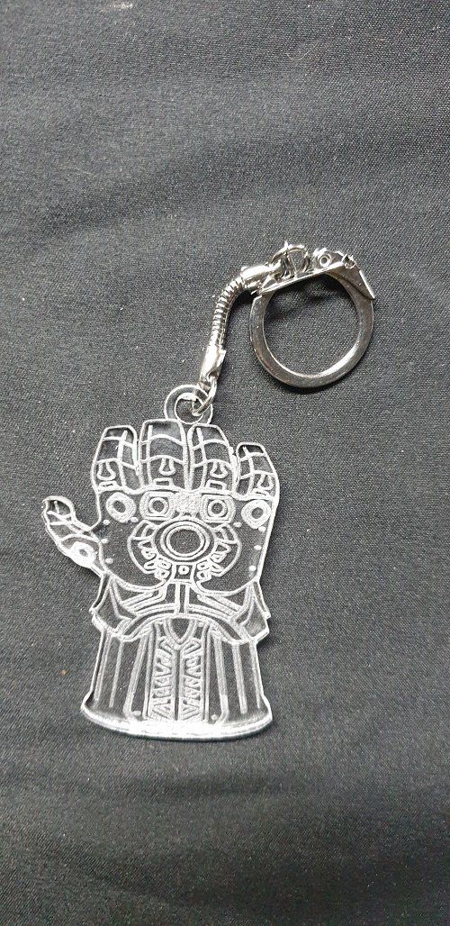 Porte-clés Gant de L'infinité, attache, cadeau, accroche, médaillon