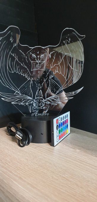 Lampe led 3D Hedwige, Harry potter, film, veilleuse, idée cadeau, déco, illusion